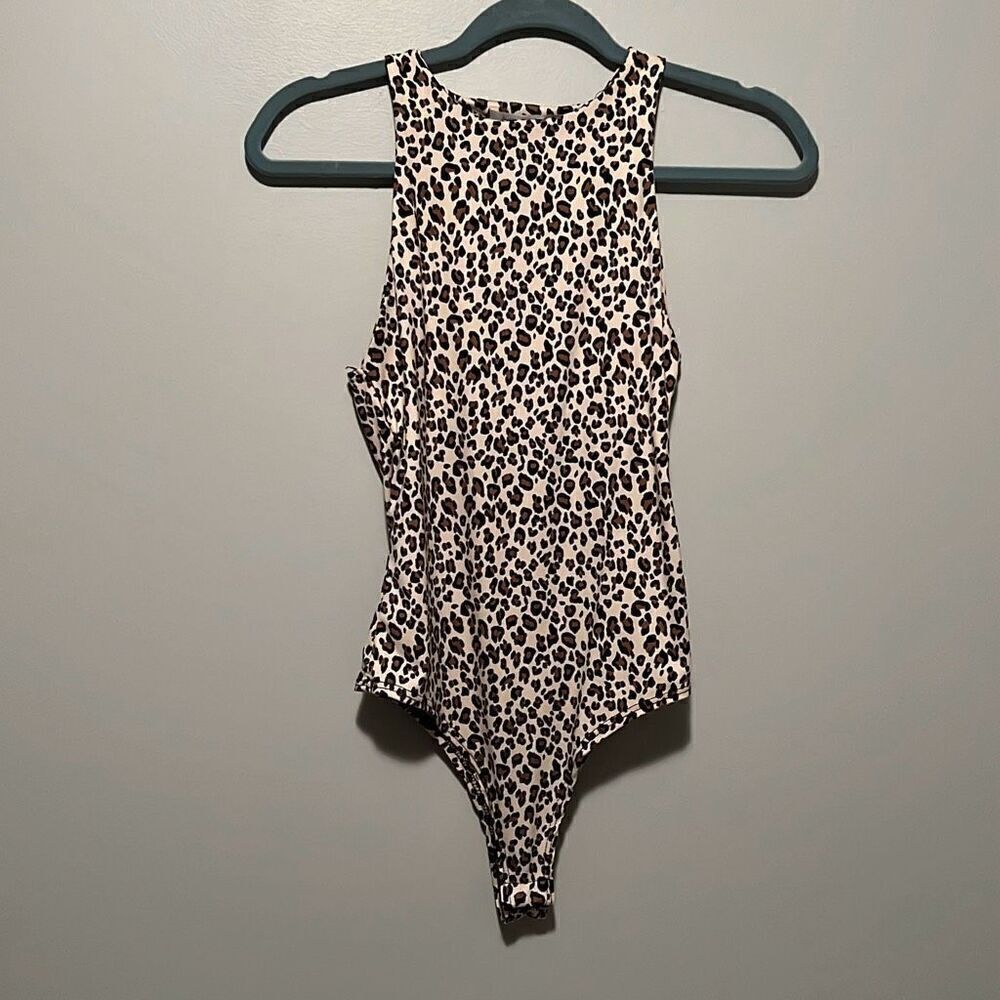 Gaze Women's Multicolor Leopard Print Sleeveless Bodysuit
